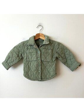 GAP Green Quilted Lightweight Jacket Toddler Size 12-18 Months